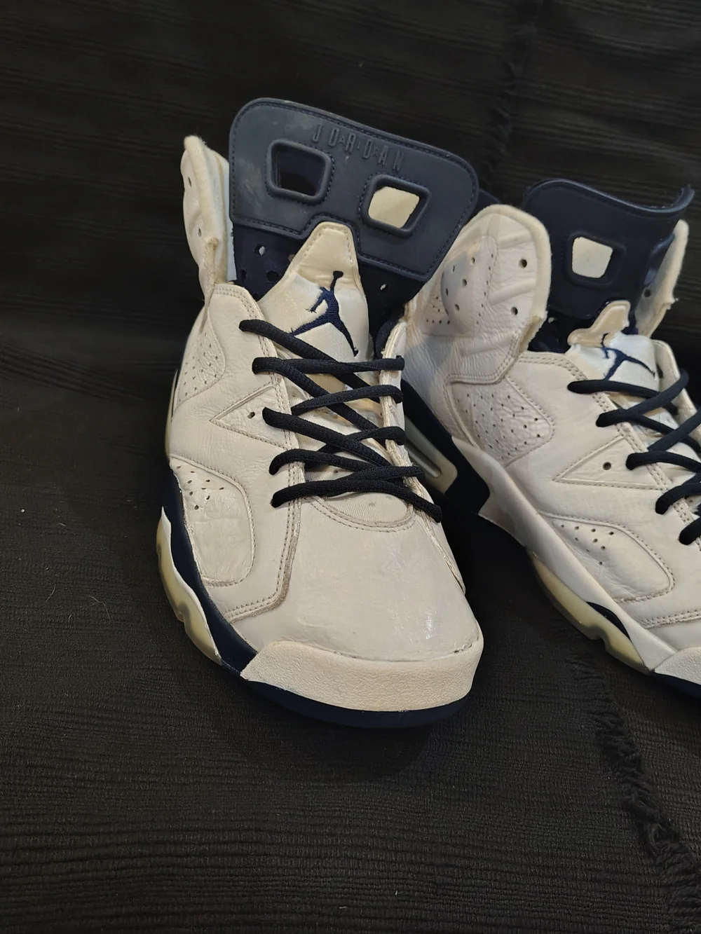 Jordan Retro 6 White Navy Men's Sneakers